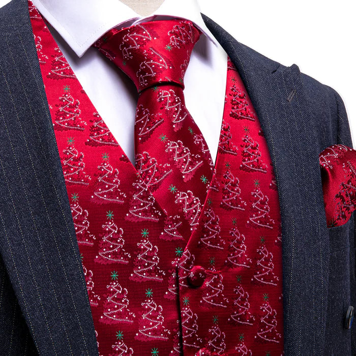 Christmas Tree Silk Vest Set
