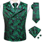 Sparkling Green Jacquard Vest Set