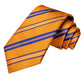 Blue Lines In Orange Silk Tie Set