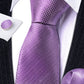 Purple Tiny Zigzag Silk Tie Set