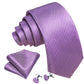 Purple Tiny Zigzag Silk Tie Set