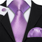 Purple Tiny Zigzag Silk Tie Set