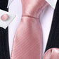 Pink Tiny Zigzag Silk Tie Set