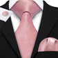 Pink Tiny Zigzag Silk Tie Set