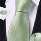 Avocado Green Tiny Zigzag Silk Tie Set