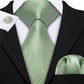 Avocado Green Tiny Zigzag Silk Tie Set