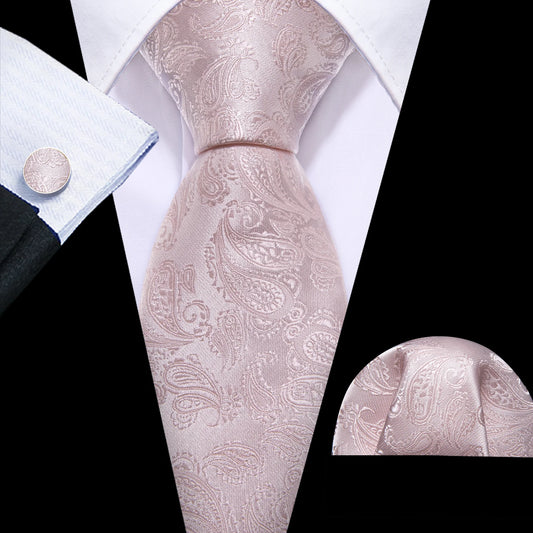 Old Rose Paisley Silk Tie Set