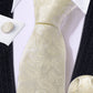 Champagne Leaves Paisley Silk Tie Set