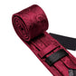 Burgundy Leaves Paisley Silk Tie Set