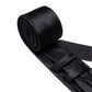 Plain Black Tiny Zigzag Silk Tie Set