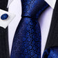 Blue Circle Dots Silk Tie Set