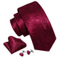 Premium Burgundy Silk Tie Set