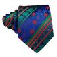 Snowflakes In Green and Red Silk Tie Set