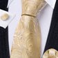 Champagne Paint In White Silk Tie Set