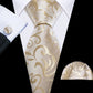 Champagne Leaves Silk Tie Set