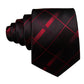 Bloody Red Plaid Silk Tie Set