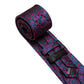 Beautiful Flowers In Pink and Blue Silk Tie Set