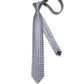 Silver and Gray Circle Silk Tie Set