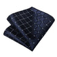 Dark Blue with White Dots Silk Tie Set