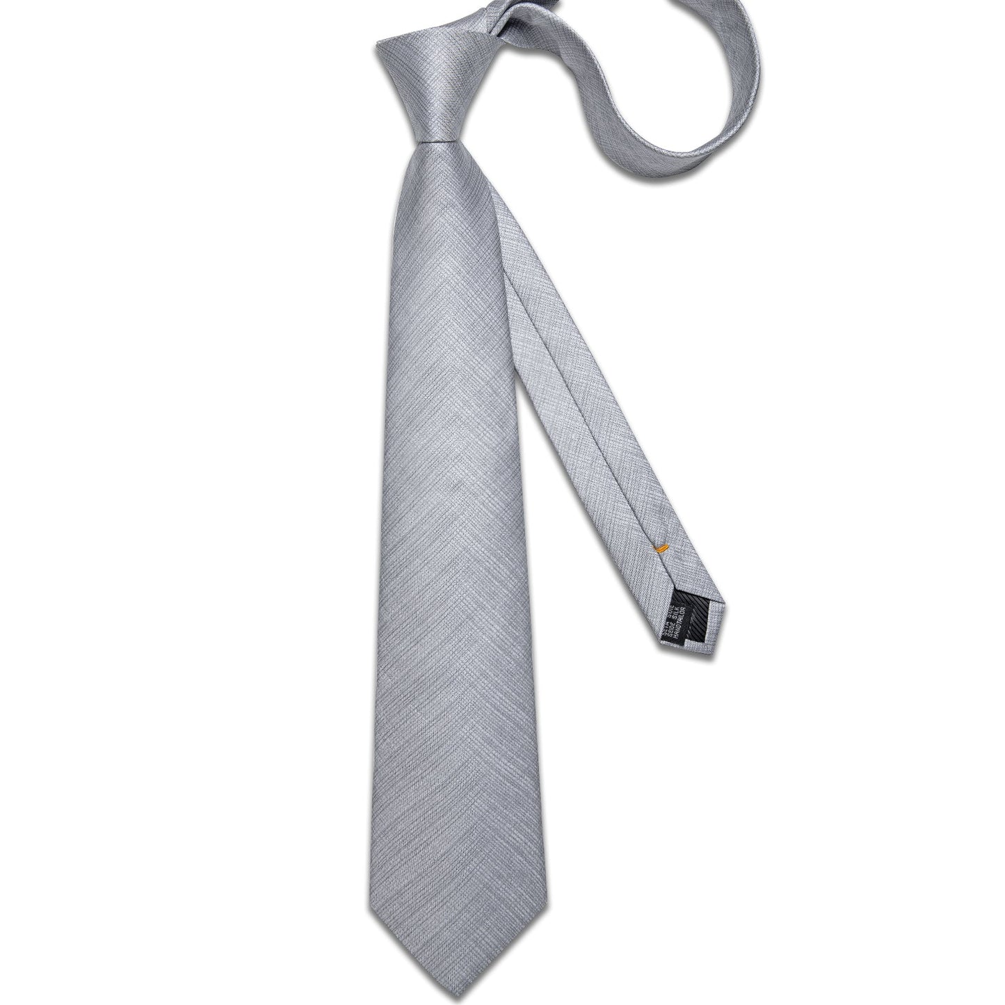 Classic Gray Plaid Silk Tie Set