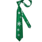 Snowflakes In Green Silk Tie Set