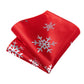 Snowflakes In Red Silk Tie Set