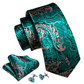 Luxury Green Leaves Silk Tie Set