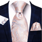 Pink and Sky Blue Paisley XL Tie Set