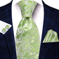 Green Leaves Paisley Silk XL Tie Set