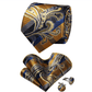 Premium Paisley Silk Tie, Pocket Square and Cufflinks - Masculine Clothes