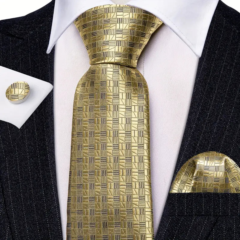 Mini Gold Bar Silk Tie Set