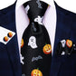 Halloween Tie Set with Ghost and Jack -O'- Lantern Design