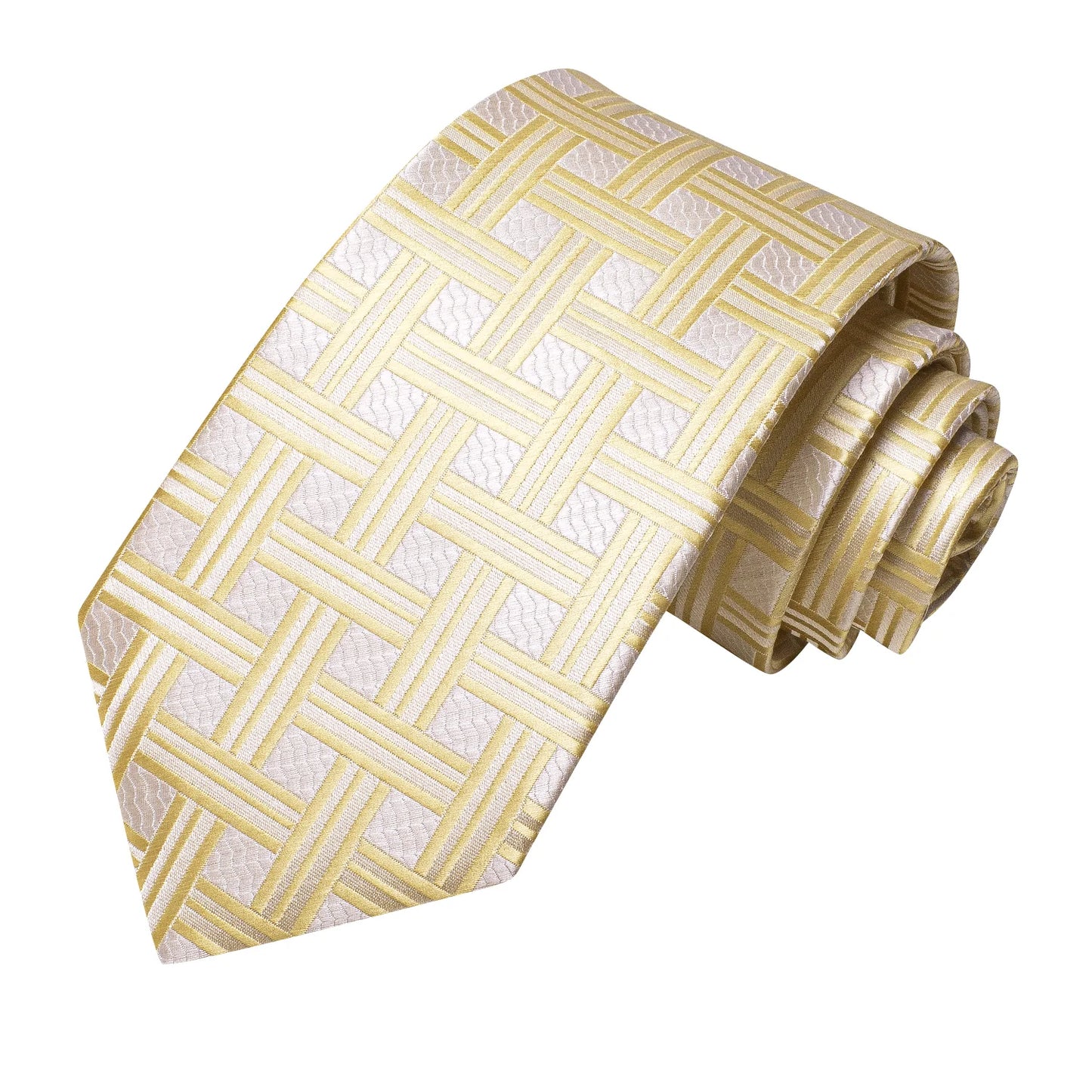 Luxury Champagne and Gold Window Silk Tie Set