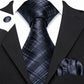 Black Plaid Silk Tie Set - Masculine Clothes