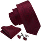 Red Labyrinth Maze Silk Tie Set - Masculine Clothes