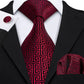 Red Labyrinth Maze Silk Tie Set - Masculine Clothes