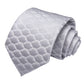 Silver Fish Scales Silk Tie Set - Masculine Clothes
