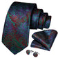 Beautiful Rainbow Lines Silk Tie Set