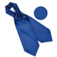 Luxury Blue Snake Skin Ascot, Pocket Square and Cufflinks With Lapel Pin - Masculine Clothes