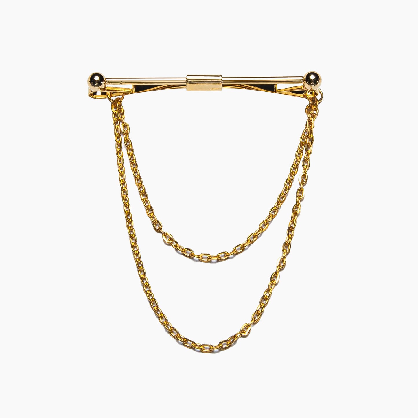 MC Gold Chain Collar Pin - Masculine Clothes