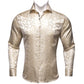 Champagne Floral Silk Shirt - Masculine Clothes
