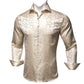 Champagne Floral Silk Shirt - Masculine Clothes