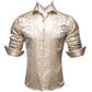 Champagne Floral Silk Shirt - Masculine Clothes