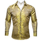 Luxury Yellow Floral Silk Shirt