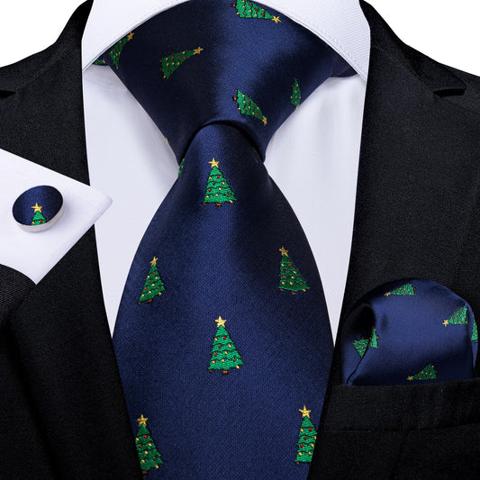 Xmas Tree In Blue Tie Set