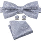 Silver Gray Vest Set with Bowtie Set - Masculine Clothes