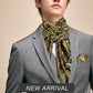 Yellow Gold Floral Paisley Silk Scarf and Tie - Masculine Clothes