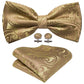 Gold Floral Silk Vest Set with Bowtie - Masculine Clothes
