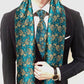 Green Floral Paisley Silk Scarf and Tie - Masculine Clothes