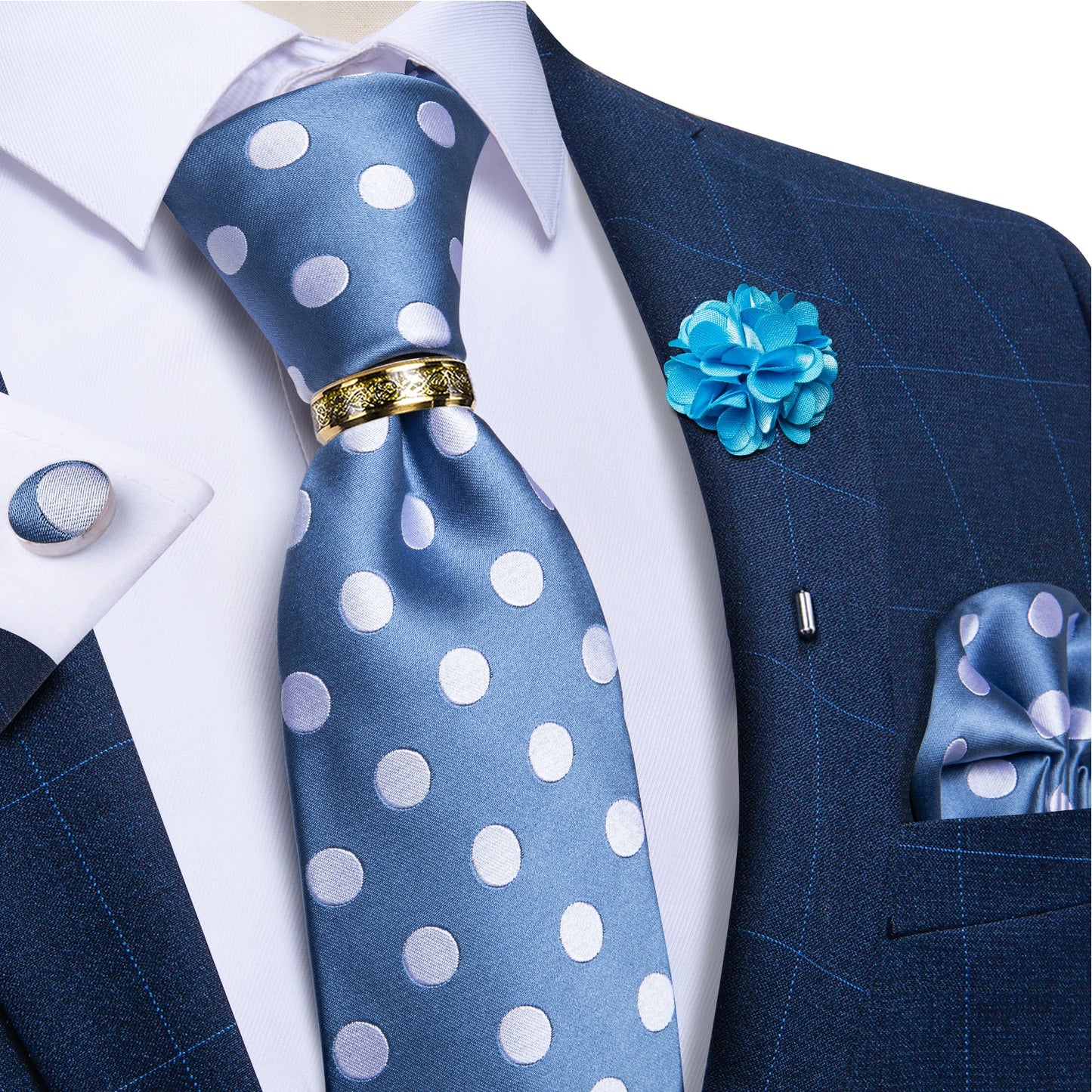 Tie Set with Tie Ring and Brooch